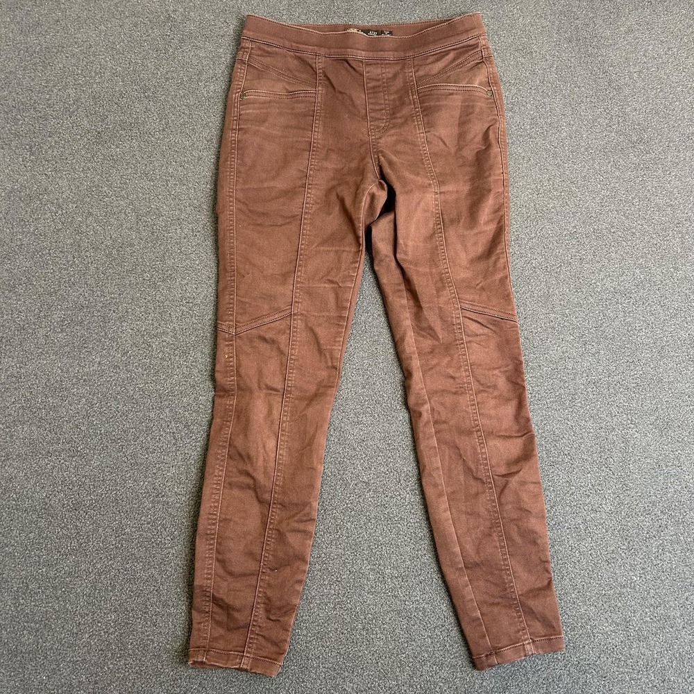 PrAna Pants Womens 4 Brown Jegging Skinny Stretch Twill Pull On Pockets